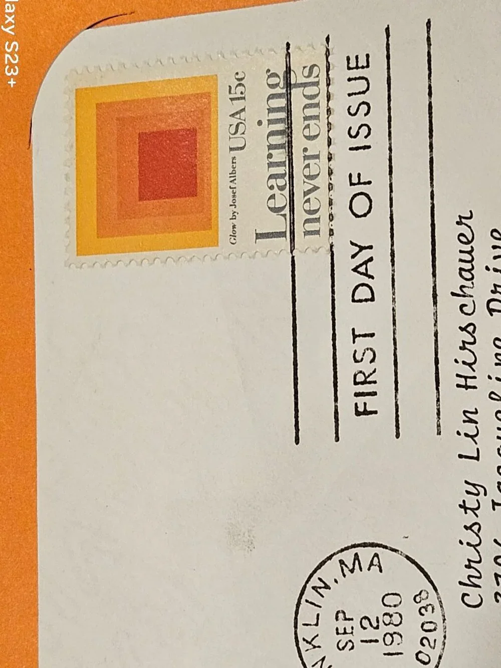 RARE COLLECTIBLE USPS 1ST DAY ISSUE AMERICAN EDUCATION LEARNING NEVER ENDS STAMP